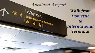 Auckland Airport Walk between Terminals ‖ Domestic to International