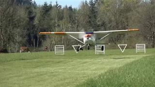 larry at biggles 300ft take off and 500ft landing in his cessna 182 STOL april 23, 2018