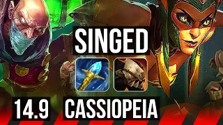 SINGED vs CASSIOPEIA (TOP) | 53k DMG, Comeback, 500+ games | BR Master | 14.9