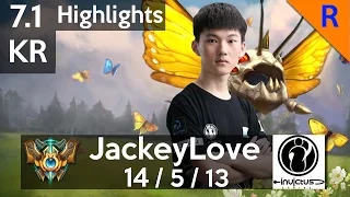 Highlights - 7.1 KR#6 iG JackeyLove (Kog'maw) vs KR#73 SSG Stitch (Ashe)