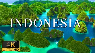 FLYING OVER INDONESIA (4K UHD) - Piano Music Along With Beautiful Landscape Videos For Stress Relief