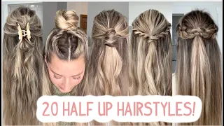 20 HALF UP HALF DOWN HAIRSTYLE COMPILATIONS! Short, Medium, Long Hair | DIY Hairstyles