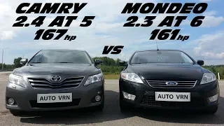 CAMRY 2.4 vs MONDEO 2.3  ГОНКА !!! Прямые КОНКУРЕНТЫ ВСТРЕТИЛИСЬ !!! КТО ОКАЖЕТСЯ БЫСТРЕЕ ???