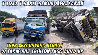 The truck shook violently during the evacuation of two Trinton Fuso Build Up trucks