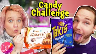 CANDY CHALLENGE, aber nur mit SNACKS, die wir noch nie gegessen haben!