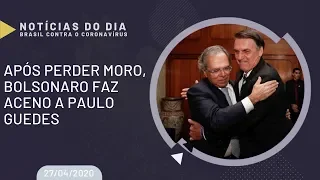 Após perder Moro, Bolsonaro faz aceno a Paulo Guedes