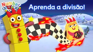 Aprenda a Dividir | Desenhos matemáticos para crianças - 12345 | Numberblocks em Português Brasil