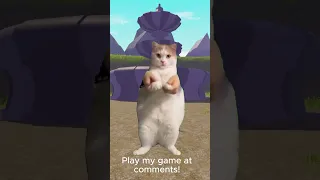 Meme cat dancing in my game! #roblox #catmemes #cat #game #fyp #funny