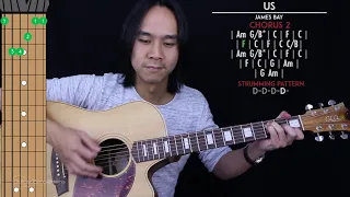 Us Guitar Cover Acoustic - James Bay  🎸 |Tabs + Chords|