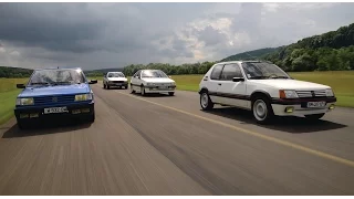 Peugeot 205 GTI, 309 GTI, 405 Mi16, 505 Turbo [COMPARATIF VIDEO] : so show !