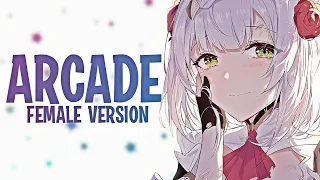 Nightcore - Arcade // Duncan Laurence (Female Version) (Lyrics)