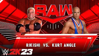 WWE 2K23 - FULL MATCH - Rikishi vs. Kurt Angle: Raw