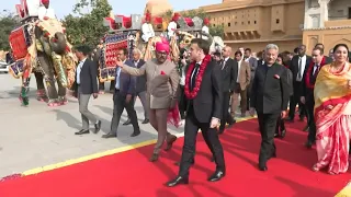 France's Macron begins his state visit in India at Amber Fort | AFP