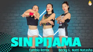 SIN PIJAMA (Cumbia Remix) - Becky G, Natti Natasha| Zumba Choreo | by Vicky