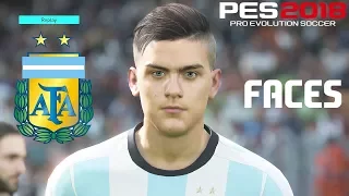 PES 2018 Argentina Player Faces (Official)