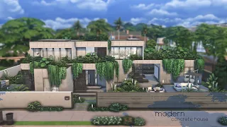 Modern Concrete House / THE SIMS 4 / NO CC / stop motion