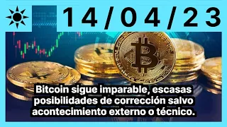 Bitcoin sigue imparable, escasas posibilidades de corrección salvo acontecimiento externo o técnico.