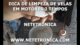 Limpeza de Vela em Motores Dois Tempos de Roçadeiras, Motosserras e Geradores.