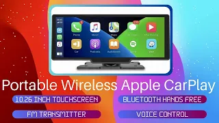 Add Portable Wireless Apple CarPlay or Android Auto to any Car