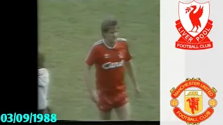 Liverpool vs Man Utd 03/09/1988- First Division 1988/1989