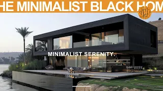 Minimalist Black House and Eco-Friendly Tropical Garden, Transform Your Space With Bold Simplicity