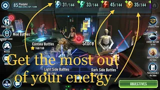 Best Way to Spend Energy - SWGOH - Farming Advice
