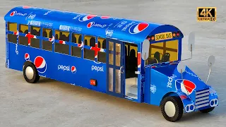 School Bus With Pepsi Cans 🚎  Cars at Home - DIY