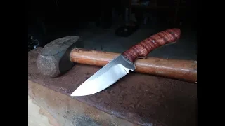 NO FORGE? NO PROBLEM- Making a Hunting Knife From a Broken Old Pry Bar