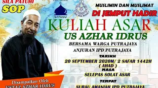 🔴 Live Stream (20/09/2020) Kuliyah Asar Soal jawab Agama Ustaz Azhar Idrus