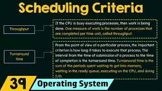 Scheduling Criteria