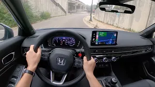 2022 Honda Civic Sport Touring Manual Hatchback - POV Test Drive (Binaural Audio)