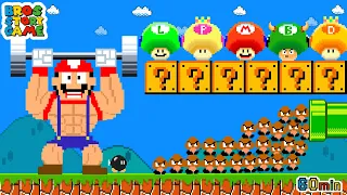 Super Mario Muscle but there are MORE Custom Custom Mushrooms All Characters!... | Bros Game Story