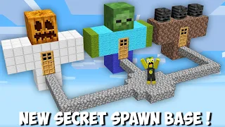 Which secret BASE INSIDE MOB SPAWN SHOULD I CHOOSE in Minecraft ? NEW SECRET BASE !