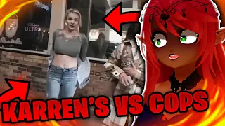 THEY JUST HATIN' EVERYONE! | Karen's VS Cops Reaction