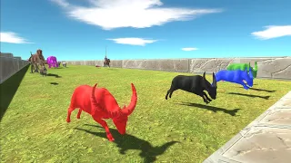 Race to eat WATER BUFFALO ALIENS - Animal Revolt Battle Simulator