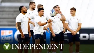 Watch again: England's Rugby World Cup team holds press conference ahead of match against Argentina