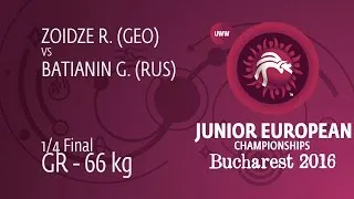 1/4 GR - 66 kg: R. ZOIDZE (GEO) df. G. BATIANIN (RUS), 5-5