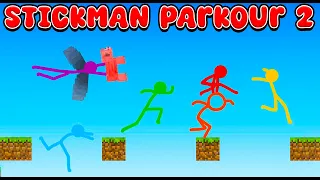 Stickman Parkour 2 : Lucky Blocks Full Run Level 1-100