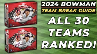 2024 Bowman Team Break Guide | All 30 Teams Ranked | Releases May 8th | Bowman Baseball Cards