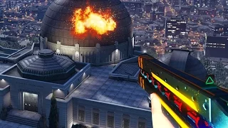 SHOOTING THE OBSERVATORY WITH THE RAILGUN! (GTA 5 Easter Eggs & Secrets)