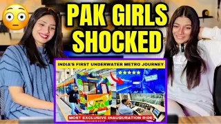 PAK GIRLS REACTION ON INDIA’S FIRST UNDERWATER METRO JOURNEY VLOG | MOST EXPENSIVE INAUGURATION RIDE