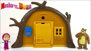 UNBOXING THE BEARS HOUSE FROM MASHA AND THE BEAR & STORY WITH MASHA PLAYING WITH THE TWO WOLVES