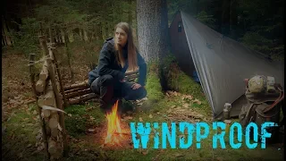 Attention storm⚠️ camp expansion -overnight alone in the forest - Vanessa Blank - 4K