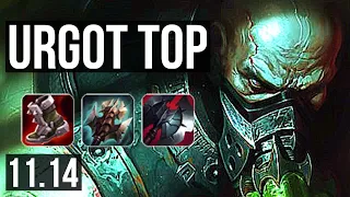 URGOT vs VIEGO (TOP) | 6/1/8, 900+ games, 1.1M mastery, Dominating | KR Master | v11.14