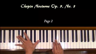 Chopin Nocturne Op.  9, No. 3 Piano Tutorial Part 1