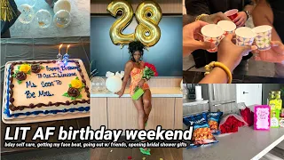 BIRTHDAY WEEKEND VLOG | SURPRISE PARTY + GETTING LIT W/ FRIENDS + RATCHET AF AMAZON WIG + MORE!