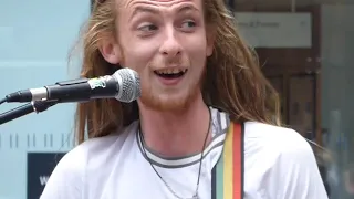 24 MINUTES OF LIVELY REGGAE, BY RYAN O'NEILL OF RUFF TRADE, BUSKING IN MANCHESTER  07/07/2023