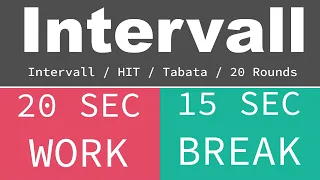 BEST SPORT INTERVAL TIMER  - 20 sec Exercise / 15 sec Break / 20 Rounds / GYM TABATA HIT - TIMER