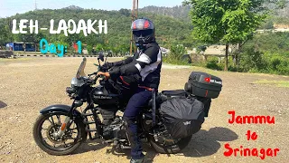 Jammu to Srinagar bike ride in 44 degree Celsius | Leh Ladakh Bike Ride: Day 1