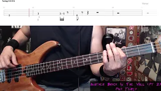 Another Brick In The Wall (Pt 2) by Pink Floyd - Bass Cover with Tabs Play-Along